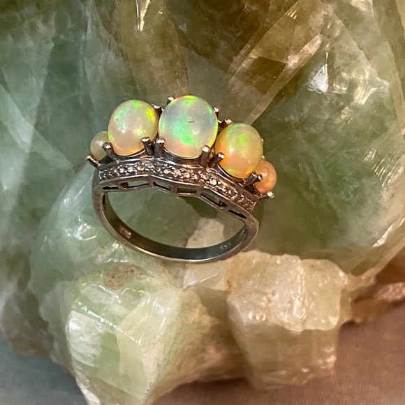 Ethiopian opal set in sterling silver